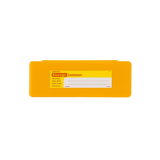 Yellow plastic pencil case